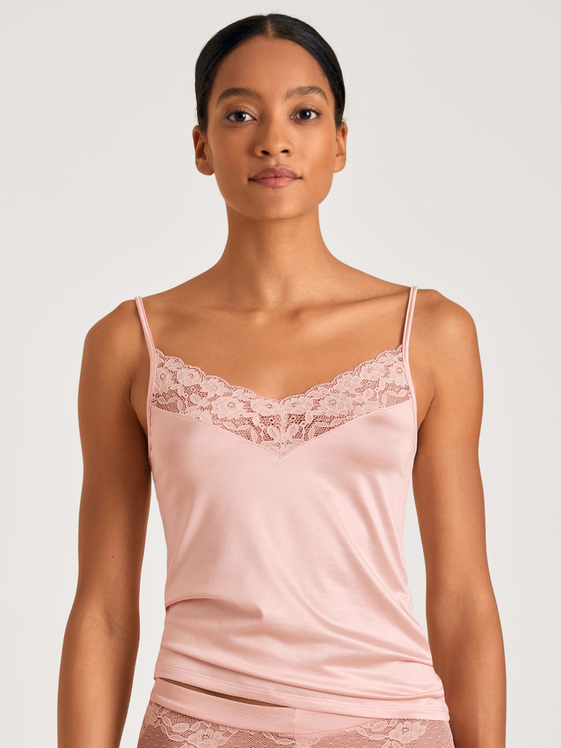 Sous Vêtement Calida 100% Nature Romance Spaghetti Top, Cradle To Cradle Certified Rose Femme | ADQ-8436413