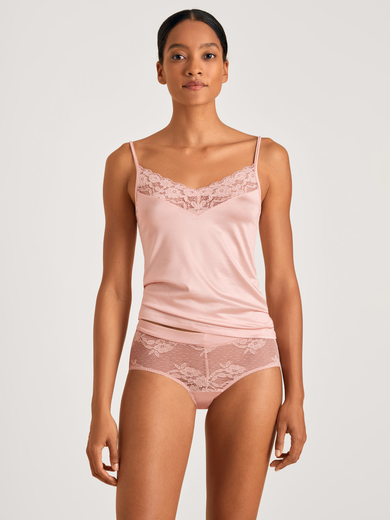 Sous Vêtement Calida 100% Nature Romance Spaghetti Top, Cradle To Cradle Certified Rose Femme | ADQ-8436413