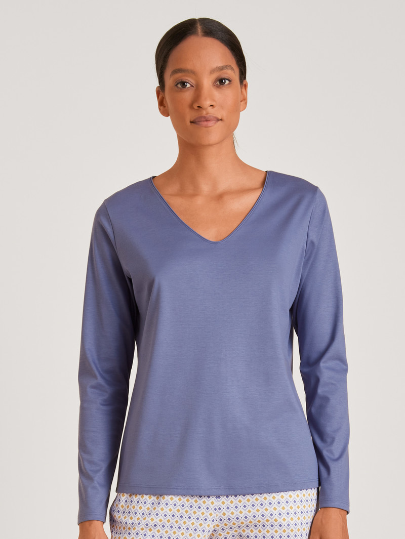 Vêtement De Nuit Calida Favourites Lavender Shirt Long Sleeve Violette Femme | MDB-7441113