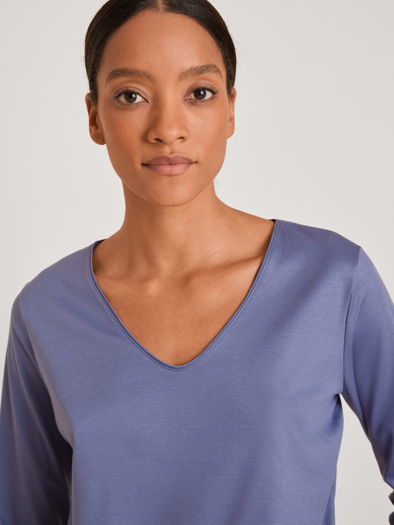 Vêtement De Nuit Calida Favourites Lavender Shirt Long Sleeve Violette Femme | MDB-7441113