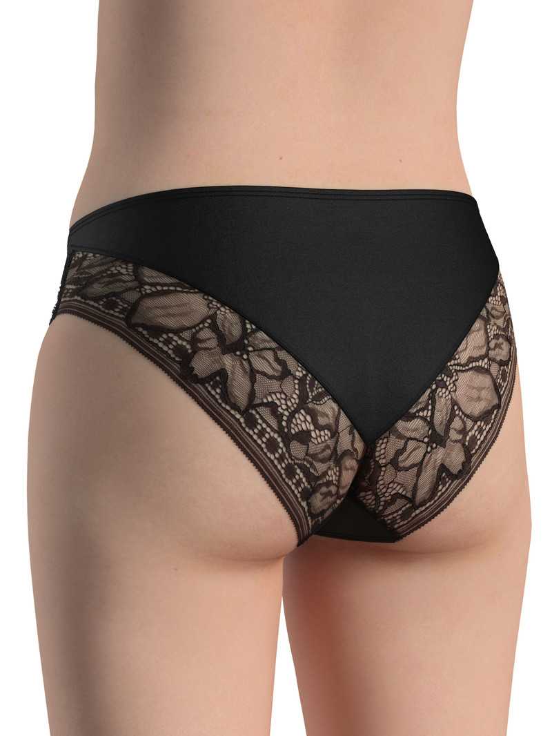 Sous Vêtement Calida 100% Nature Mum Brief, Regular Cut, Cradle To Cradle Certified Noir Femme | KUB-5199836