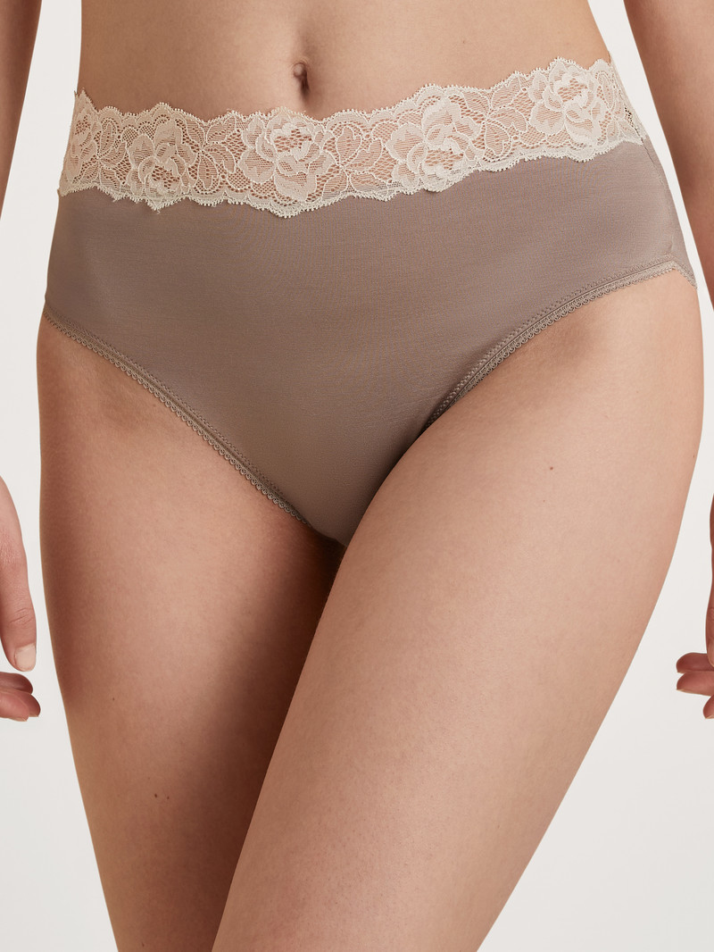 Sous Vêtement Calida Glamorous Lace Brief Etherea Taupe Femme | RKE-8673373