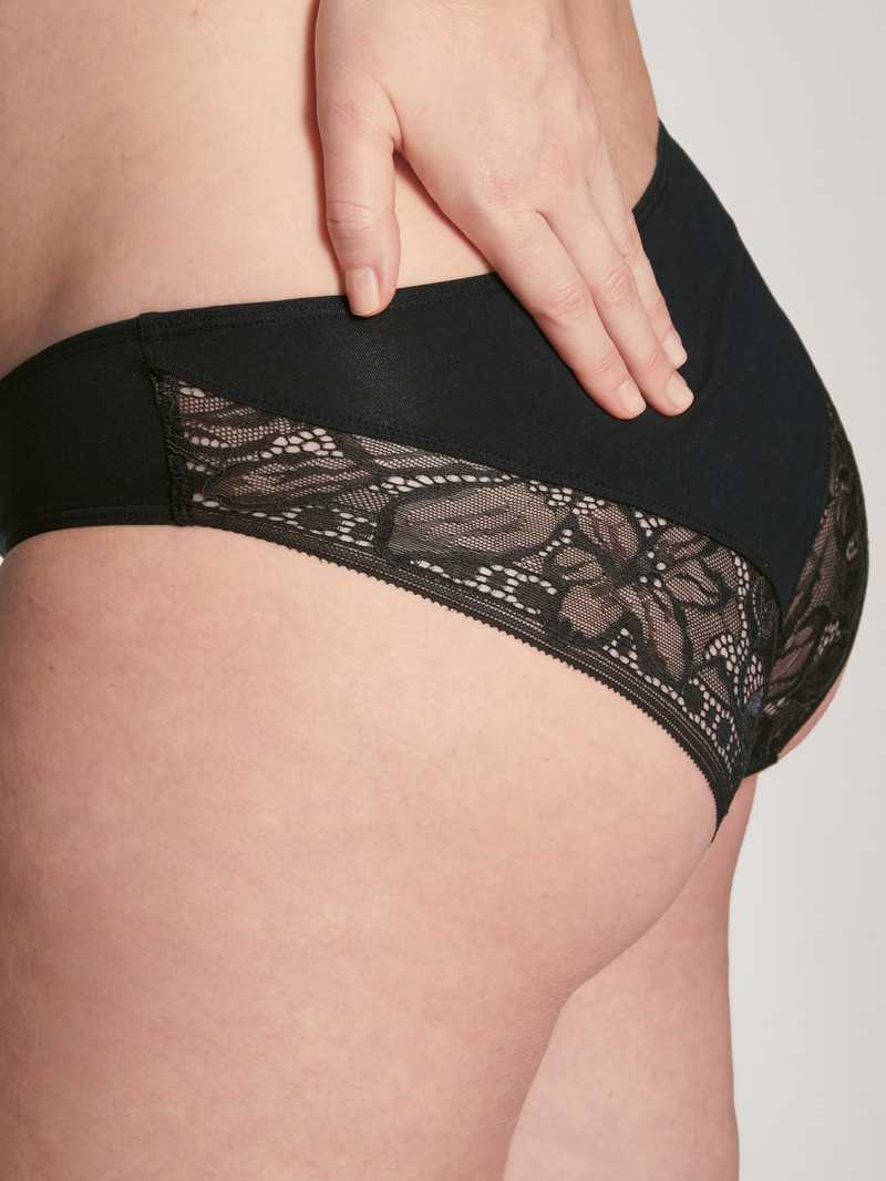 Sous Vêtement Calida 100% Nature Mum Brief, Regular Cut, Cradle To Cradle Certified Noir Femme | KUB-5199836