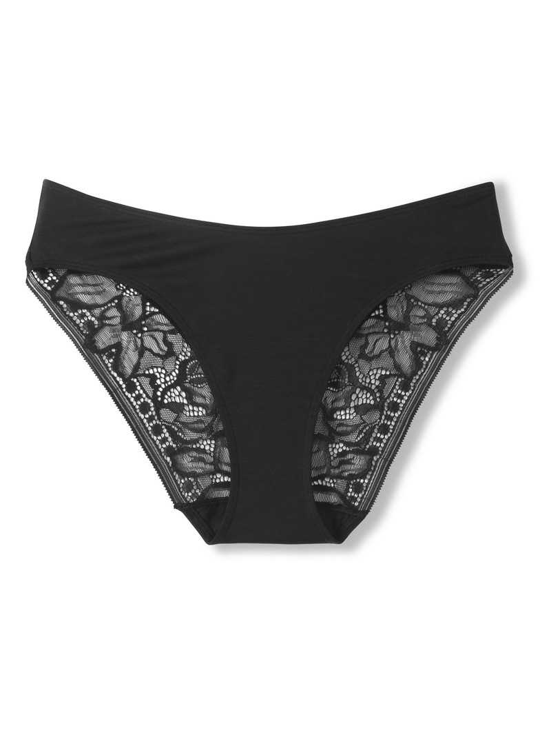 Sous Vêtement Calida 100% Nature Mum Brief, Regular Cut, Cradle To Cradle Certified Noir Femme | KUB-5199836