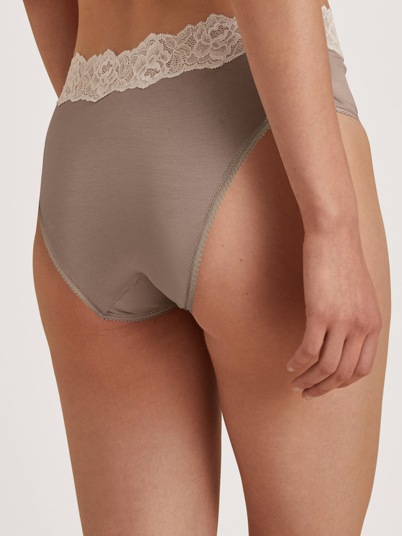 Sous Vêtement Calida Glamorous Lace Brief Etherea Taupe Femme | RKE-8673373