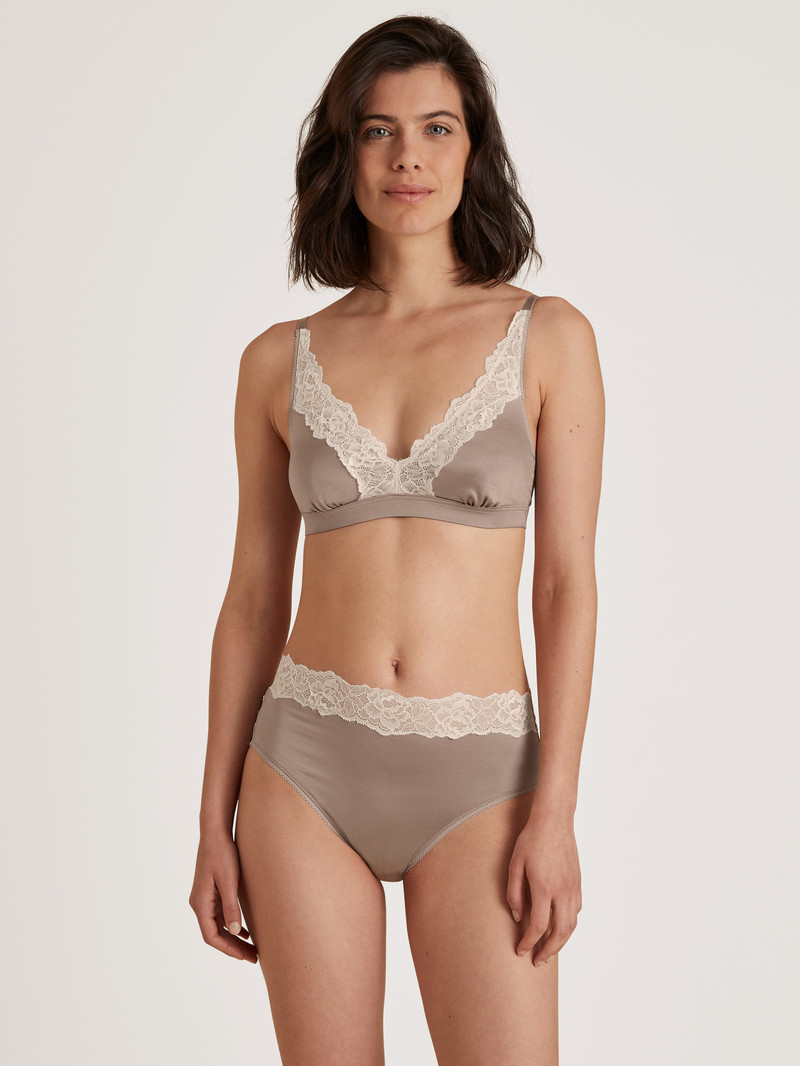 Sous Vêtement Calida Glamorous Lace Brief Etherea Taupe Femme | RKE-8673373