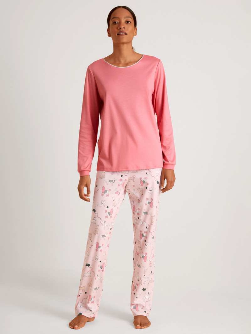 Vêtement De Nuit Calida Dog Dreams Pyjama Strawberry Ice Femme | ZRM-9954588