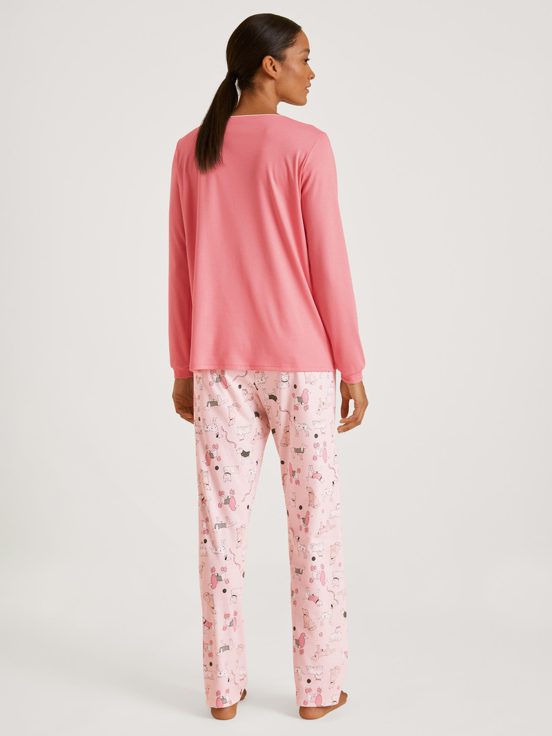 Vêtement De Nuit Calida Dog Dreams Pyjama Strawberry Ice Femme | ZRM-9954588