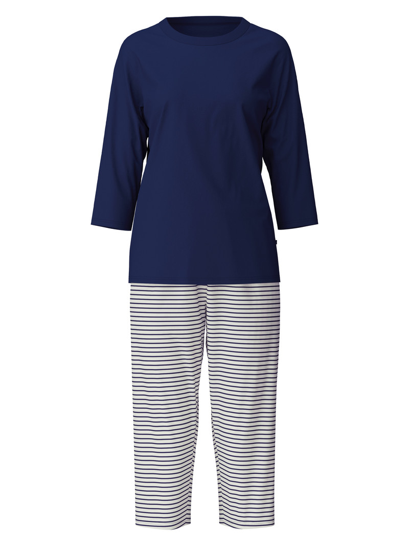 Vêtement De Nuit Calida Special 3/4 Pyjama Bleu Femme | AWC-6785271