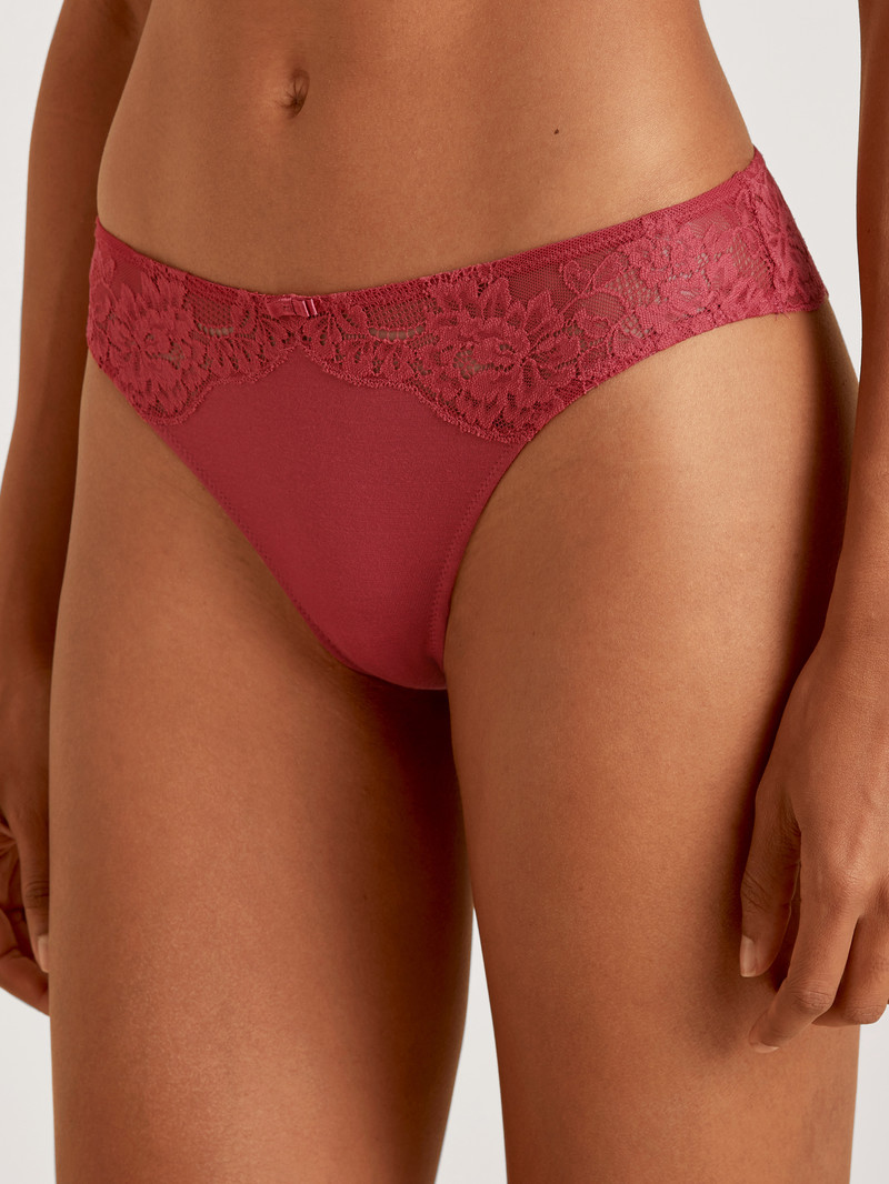 Sous Vêtement Calida Modal Sense String Rouge Femme | UGZ-6003540