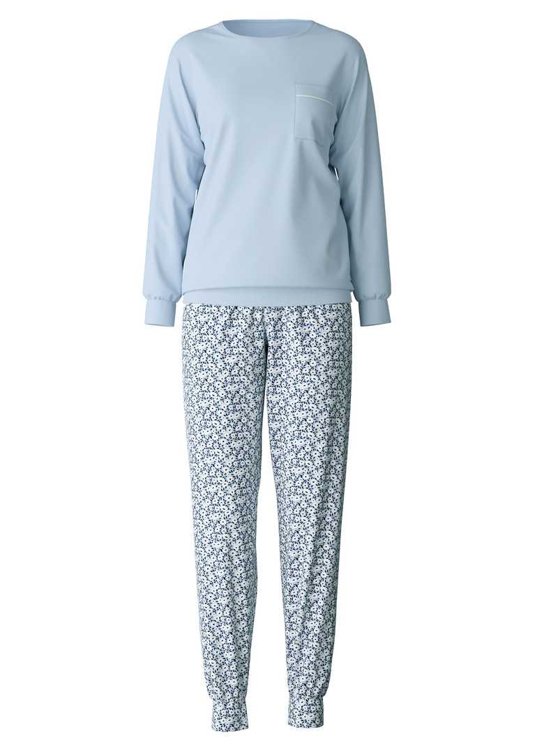 Vêtement De Nuit Calida Sweet Dreams Pyjama With Cuff Arctic Ice Femme | ZFA-0225769