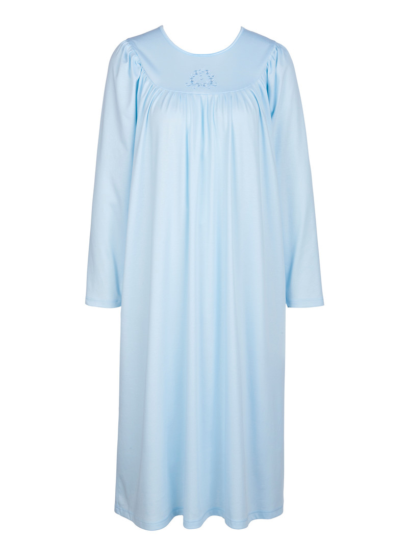 Vêtement De Nuit Calida Soft Cotton Nightdress, Length 110 Cm Hellblau Femme | UVD-1153065