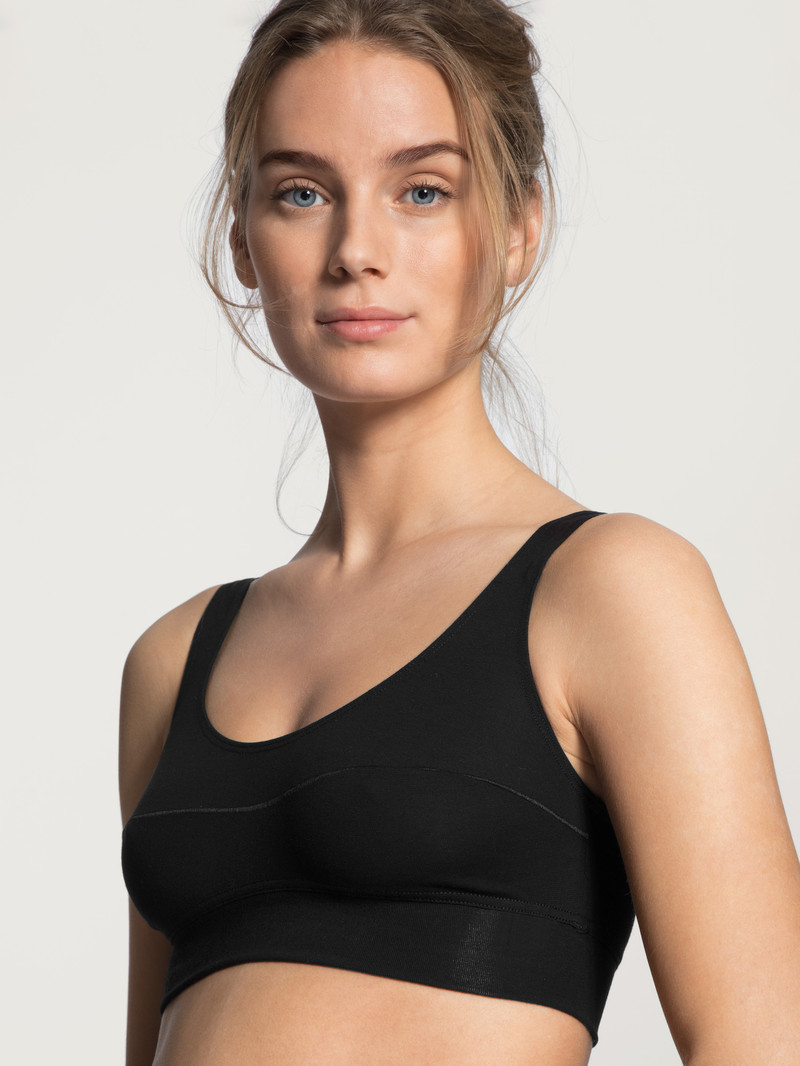 Yoga Calida Elastic Bustier Schwarz Femme | DUW-7956130