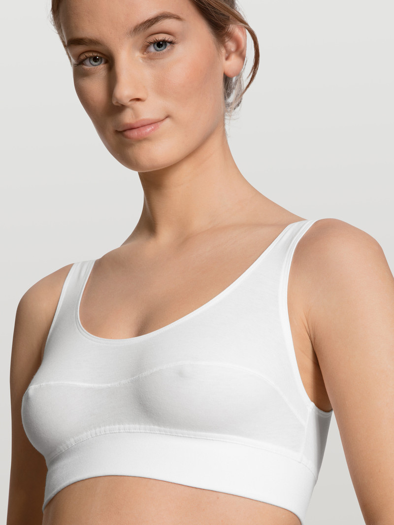 Yoga Calida Elastic Bustier Weiss Femme | OUK-5951308