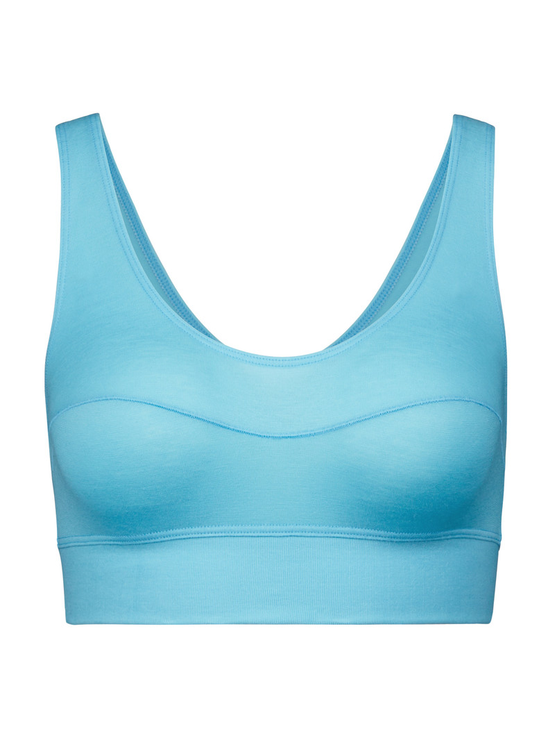 Yoga Calida Elastic Bustier Bleu Femme | SQK-3120449