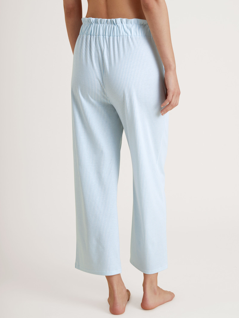 Vêtement De Nuit Calida Amalfi Journey 7/8 Pants With Paperbag Waistband Bleu Femme | WZT-5533990