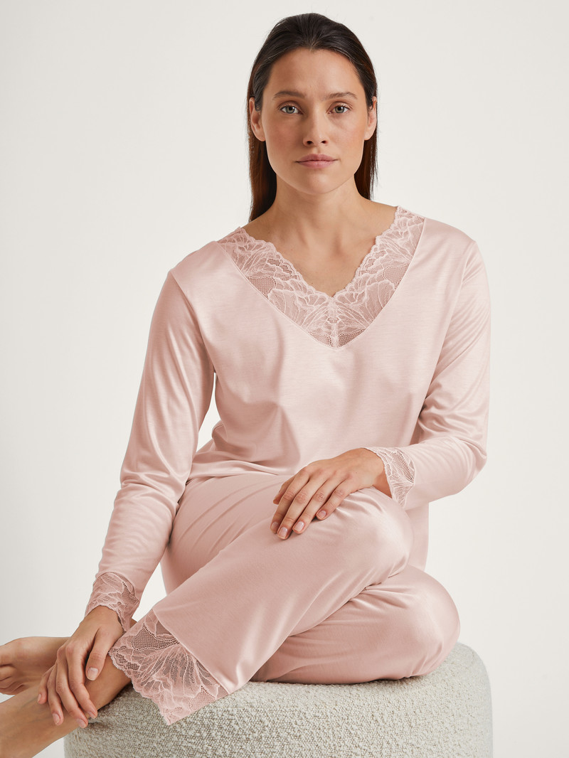 Vêtement De Nuit Calida Lace Nights Pyjama Rose Femme | RUW-2577664