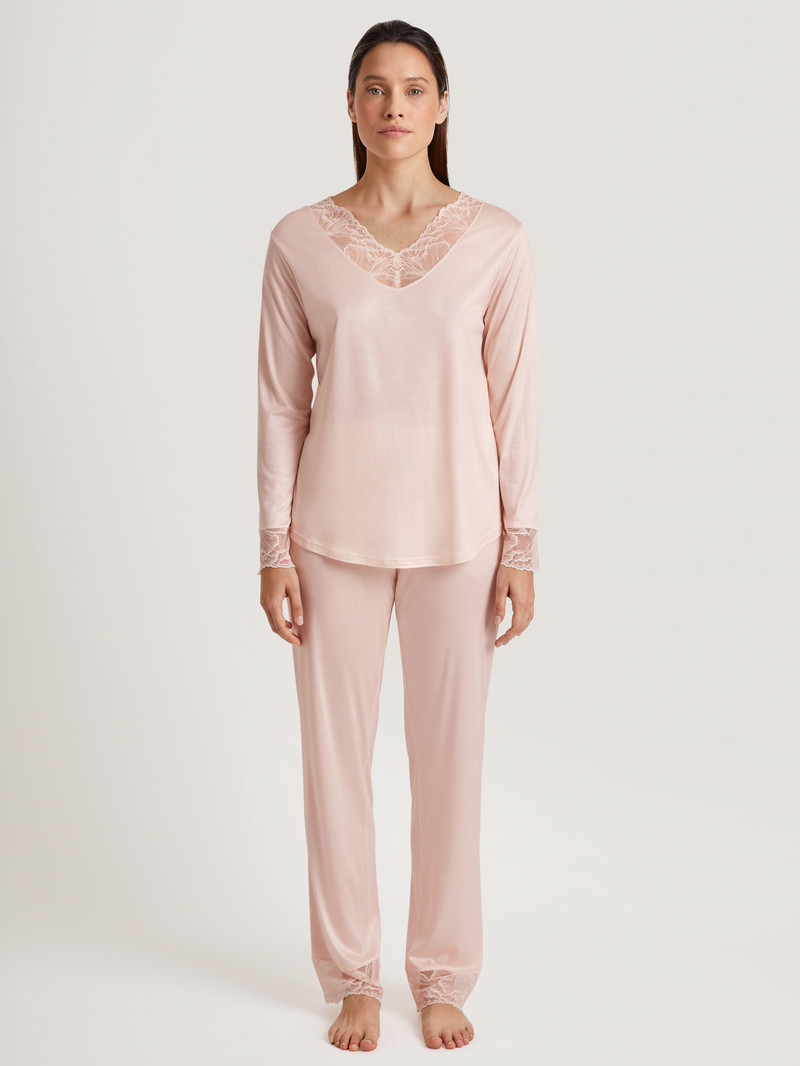 Vêtement De Nuit Calida Lace Nights Pyjama Rose Femme | RUW-2577664