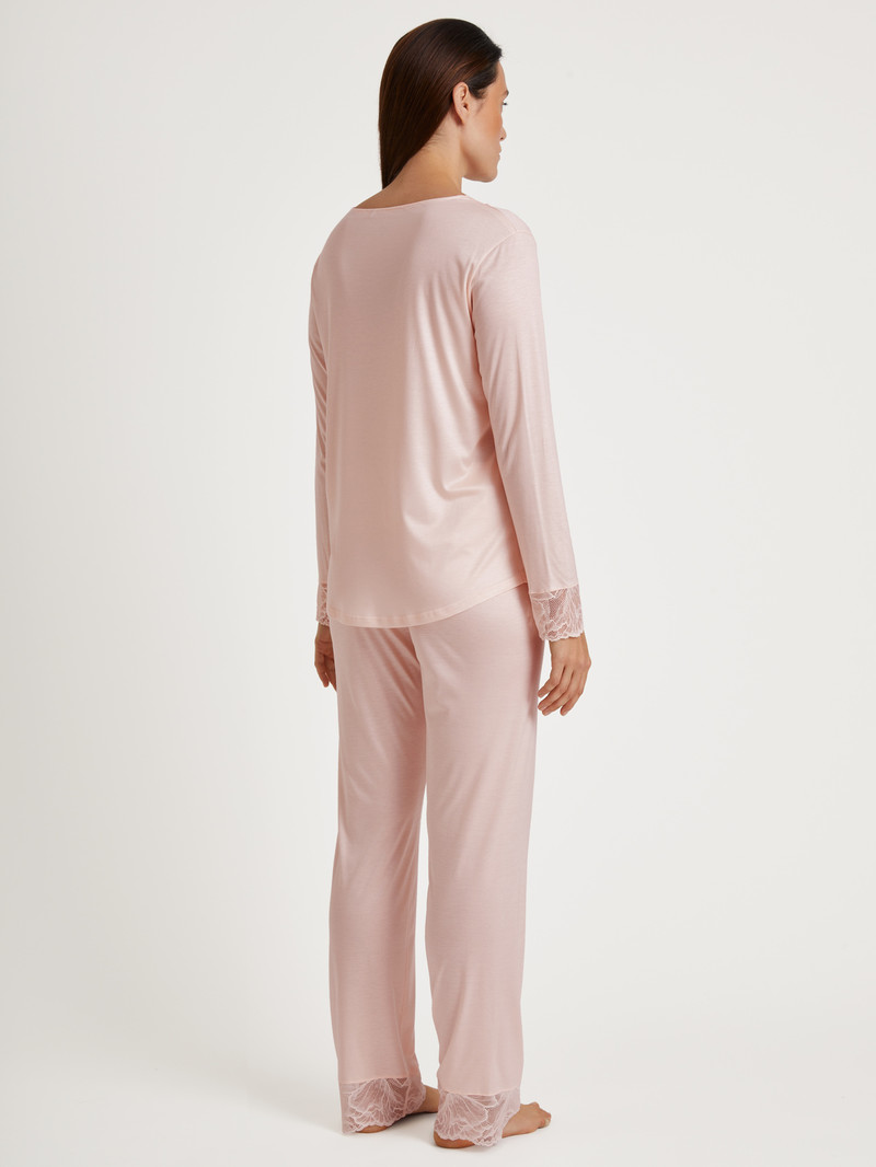 Vêtement De Nuit Calida Lace Nights Pyjama Rose Femme | RUW-2577664