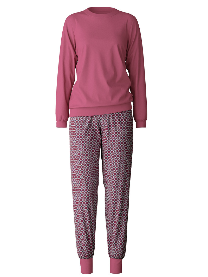 Vêtement De Nuit Calida Special Pyjama With Cuff Rouge Femme | CCH-7377787