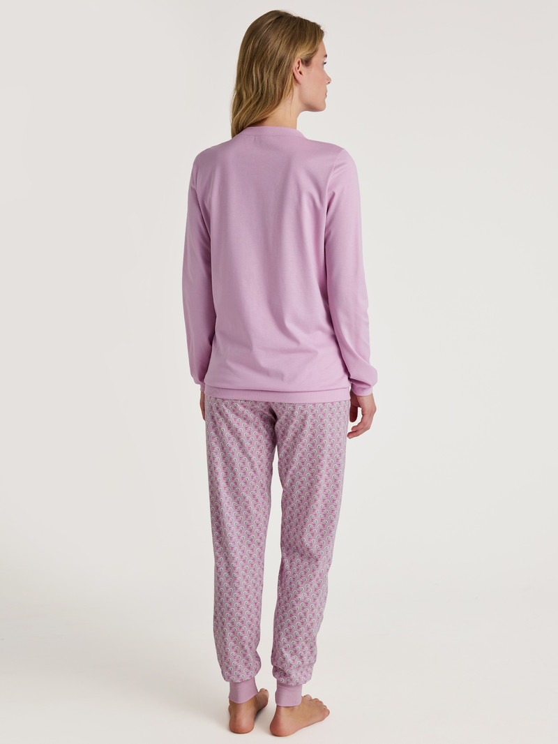 Vêtement De Nuit Calida Special Pyjama With Cuff New Fragrant Lilac Femme | RLW-9602641