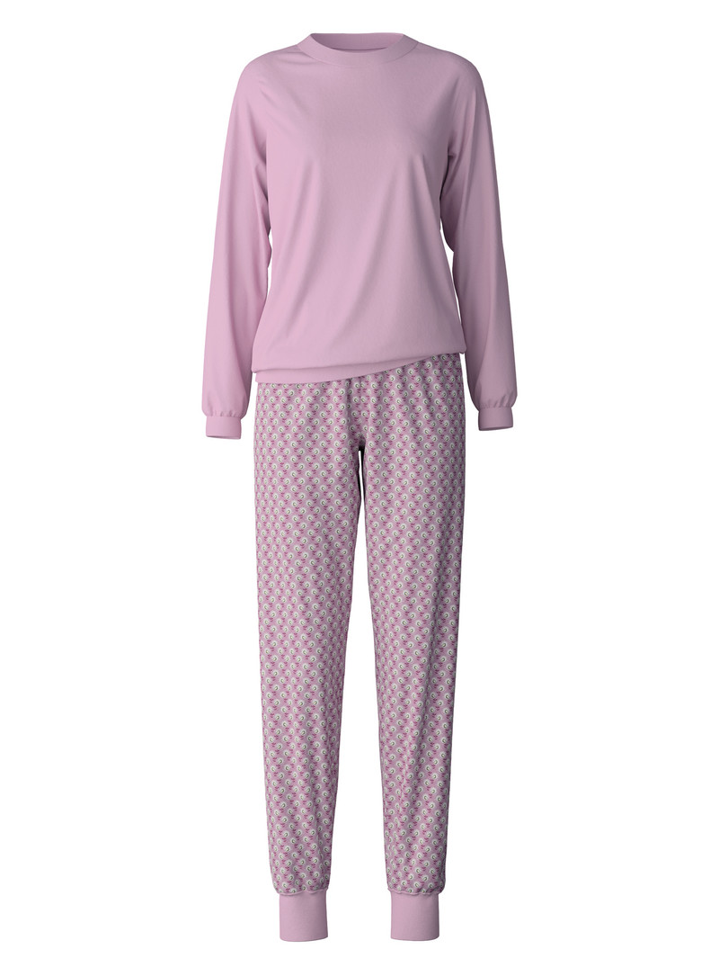 Vêtement De Nuit Calida Special Pyjama With Cuff New Fragrant Lilac Femme | RLW-9602641