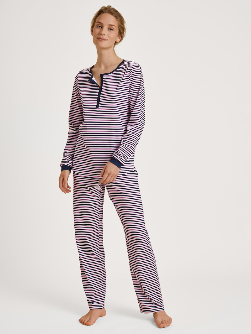 Vêtement De Nuit Calida Sweet Dreams Pyjama Bleu Foncé Femme | TCI-2649223