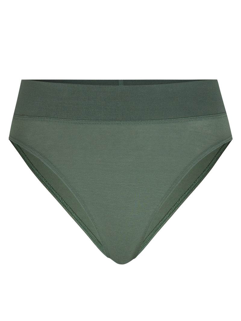 Yoga Calida Elastic Brief, High Waist Vert Femme | TEJ-7350691