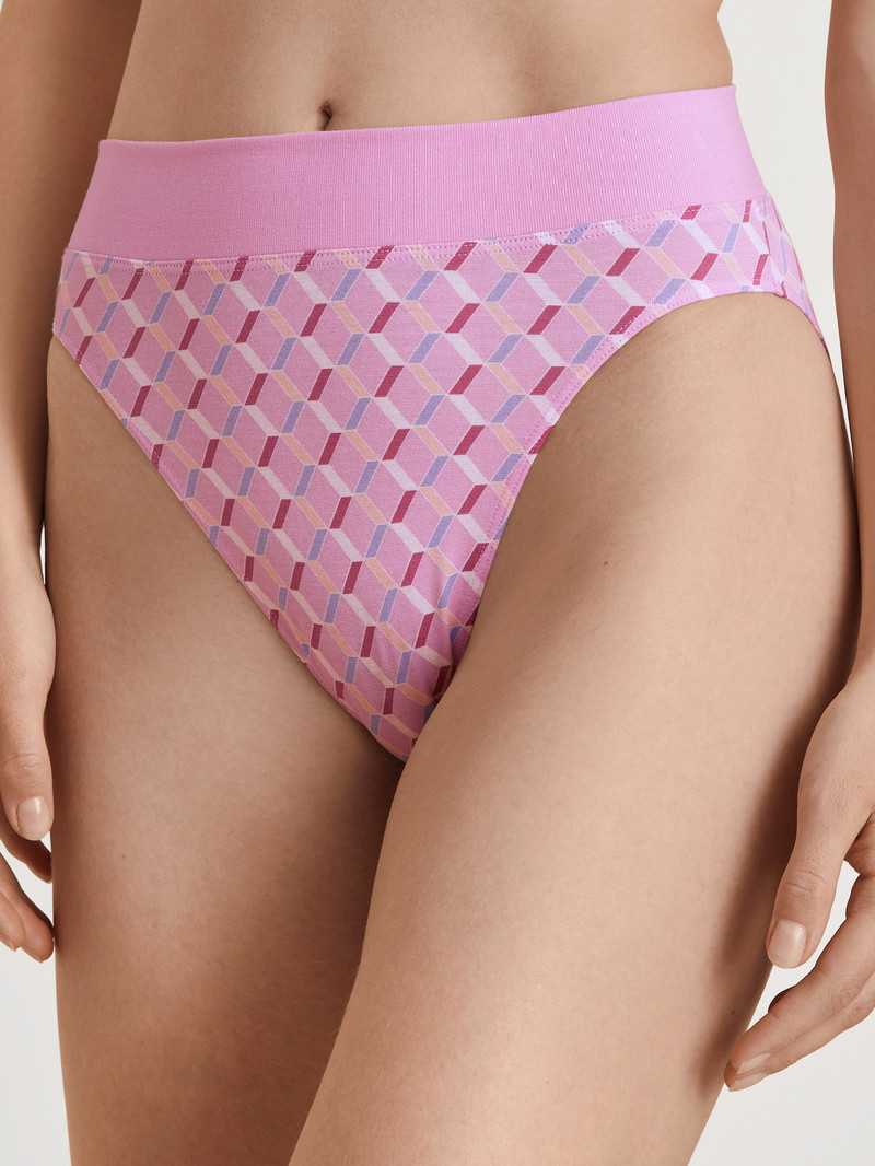 Yoga Calida Elastic Trend Brief, High Waist Rose Femme | TXC-7406971