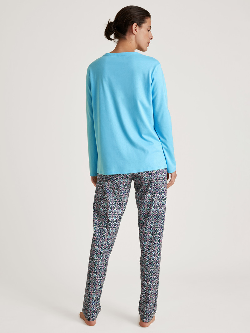 Vêtement De Nuit Calida Spring Nights Pyjama Bleu Femme | UMA-3246784