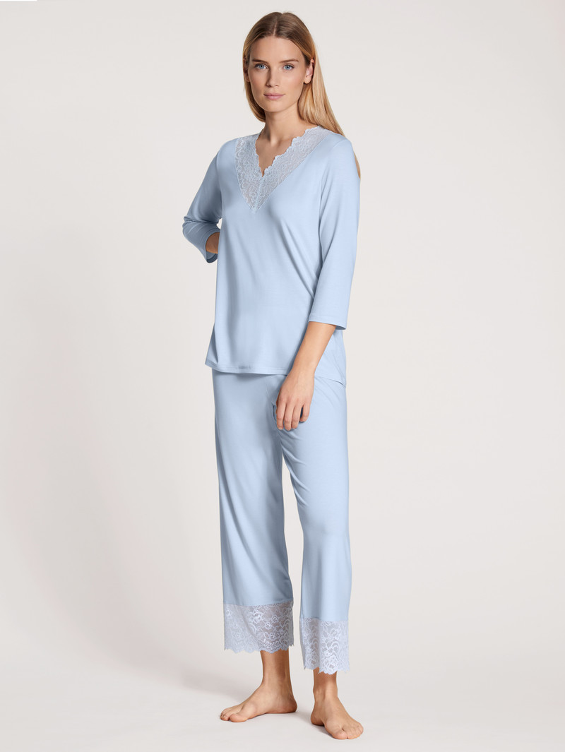 Vêtement De Nuit Calida Elegant Dreams 7/8 Pyjama Bleu Femme | GPT-0603124