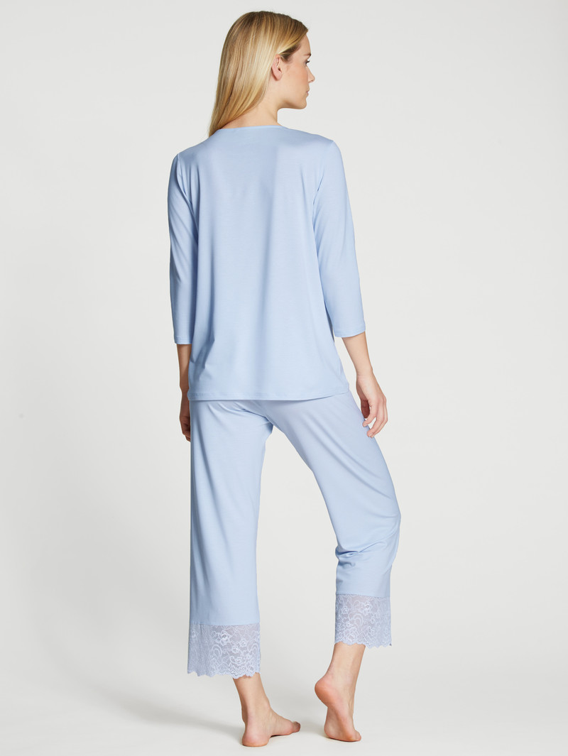 Vêtement De Nuit Calida Elegant Dreams 7/8 Pyjama Bleu Femme | GPT-0603124