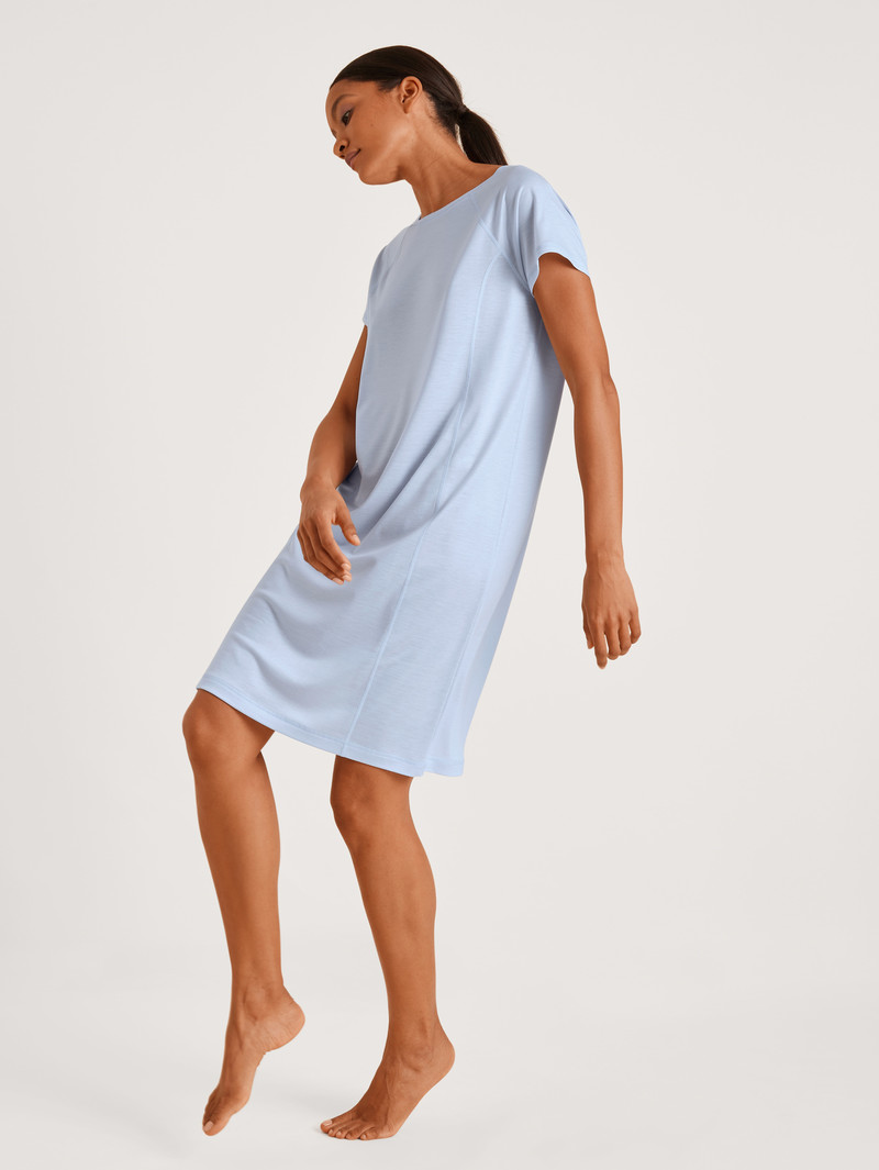 Vêtement De Nuit Calida Dsw Cooling Sleepshirt Bleu Femme | KRK-4282571