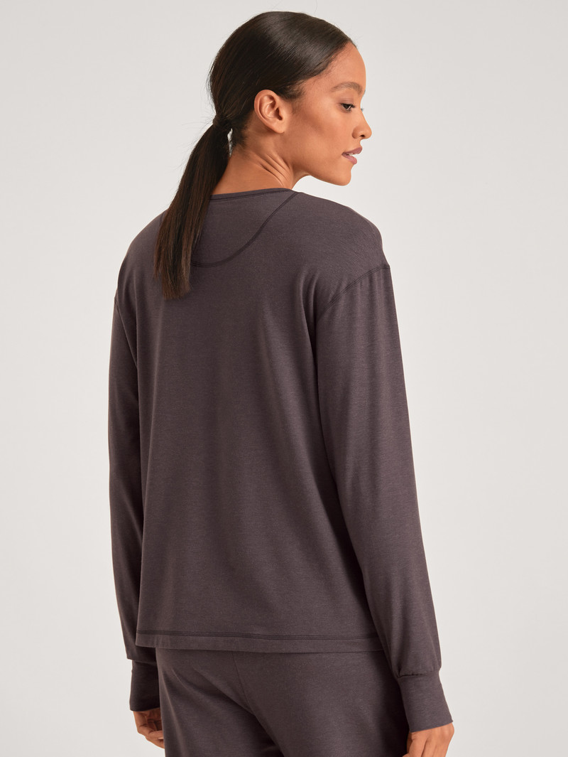 Vêtement De Nuit Calida Dsw Warming Shirt Long-sleeve Soft Taupe Femme | QUH-3008892