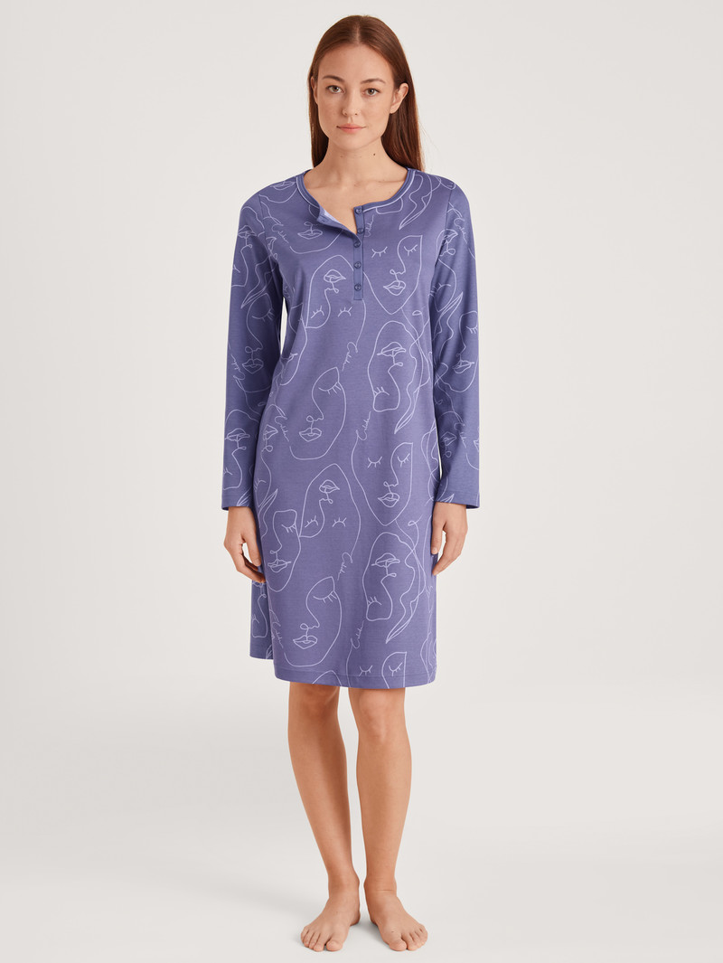 Vêtement De Nuit Calida Night Lovers Sleepshirt, Length 100cm Violette Femme | ATB-5198084