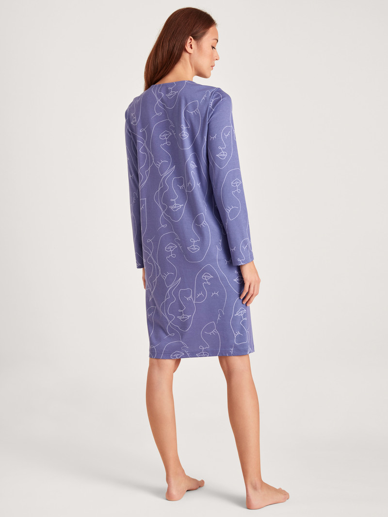 Vêtement De Nuit Calida Night Lovers Sleepshirt, Length 100cm Violette Femme | ATB-5198084