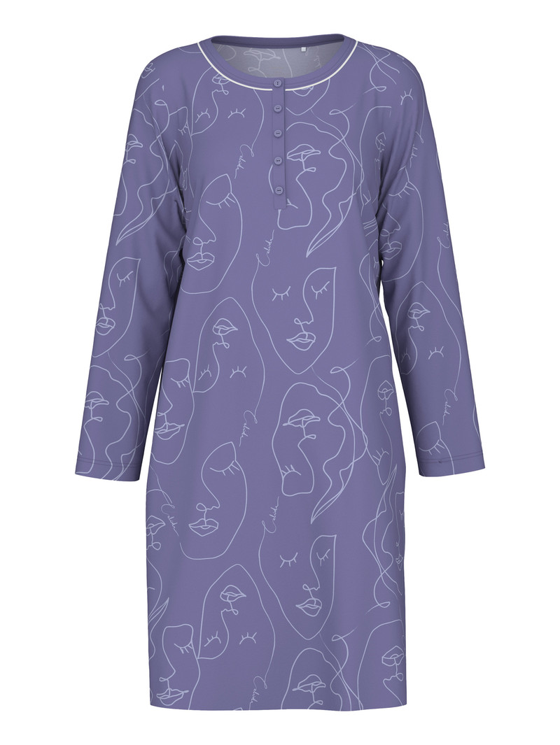 Vêtement De Nuit Calida Night Lovers Sleepshirt, Length 100cm Violette Femme | ATB-5198084