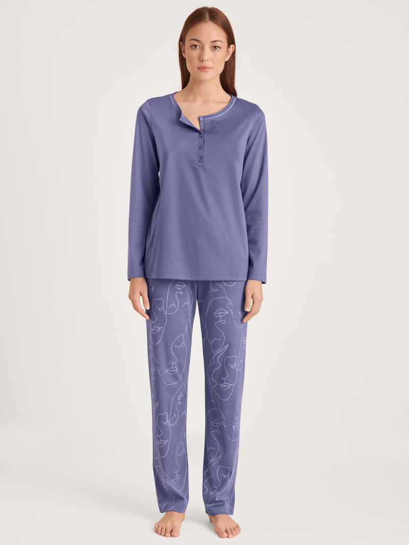 Vêtement De Nuit Calida Night Lovers Pyjama Violette Femme | NZM-1726743