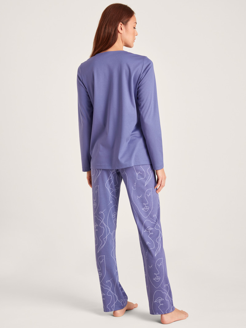 Vêtement De Nuit Calida Night Lovers Pyjama Violette Femme | NZM-1726743