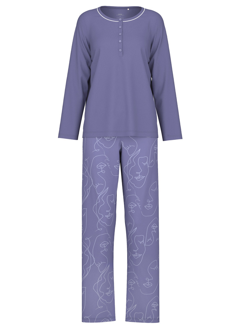 Vêtement De Nuit Calida Night Lovers Pyjama Violette Femme | NZM-1726743