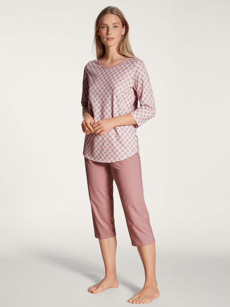 Vêtement De Nuit Calida Lovely Nights 3/4 Pyjama Rose Femme | XNB-1855522