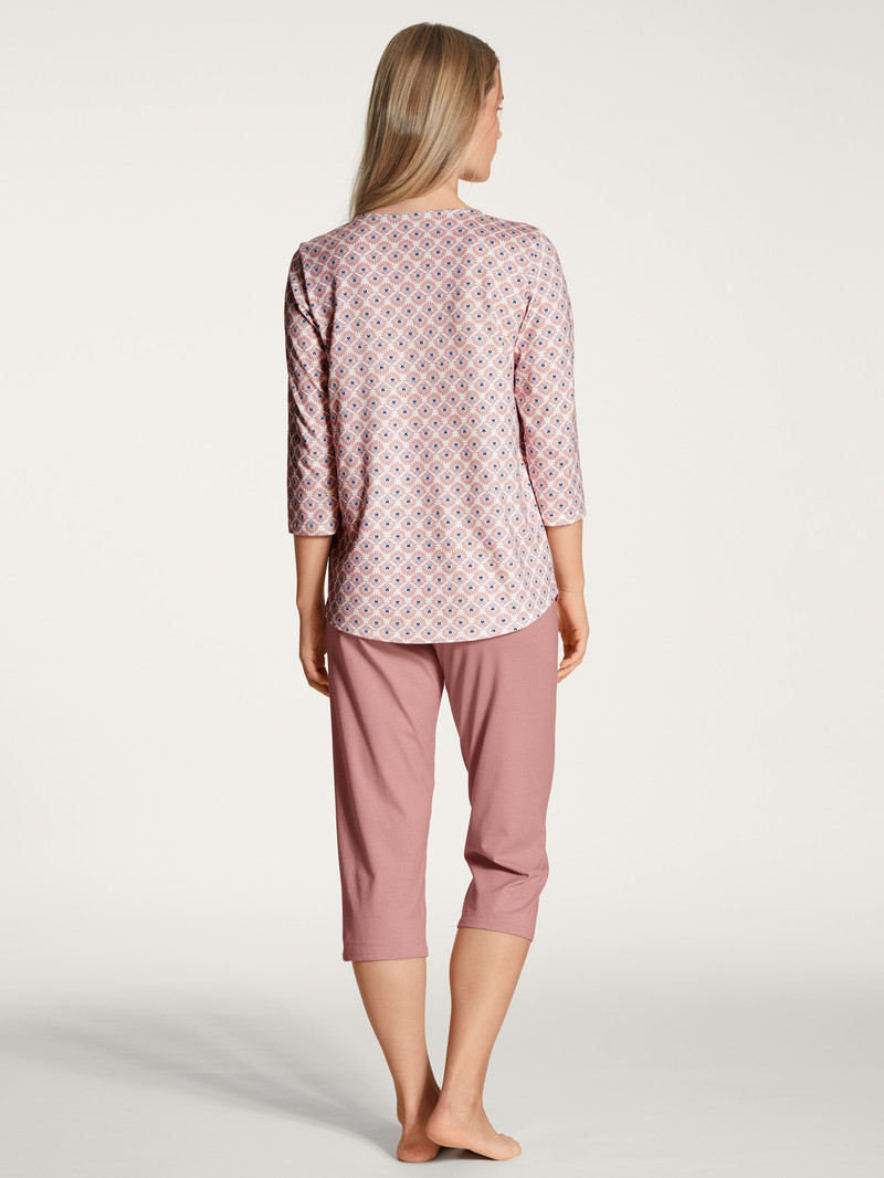 Vêtement De Nuit Calida Lovely Nights 3/4 Pyjama Rose Femme | XNB-1855522