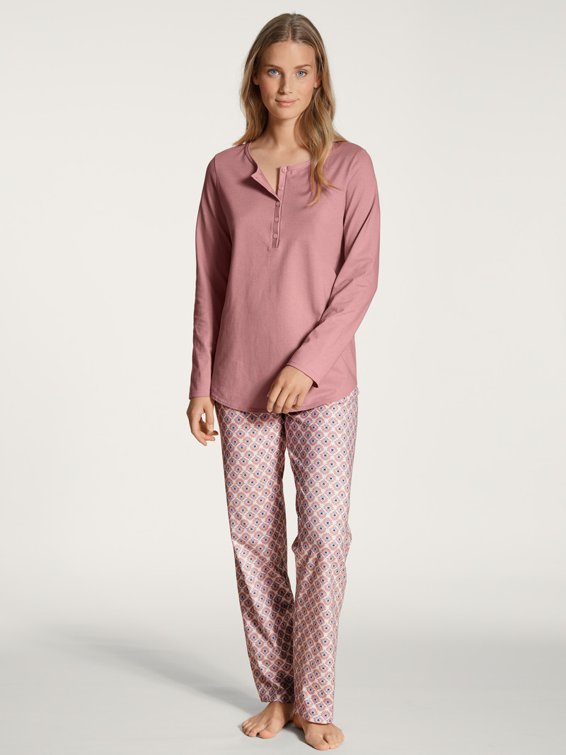 Vêtement De Nuit Calida Lovely Nights Pyjama Rose Femme | JVK-8983852