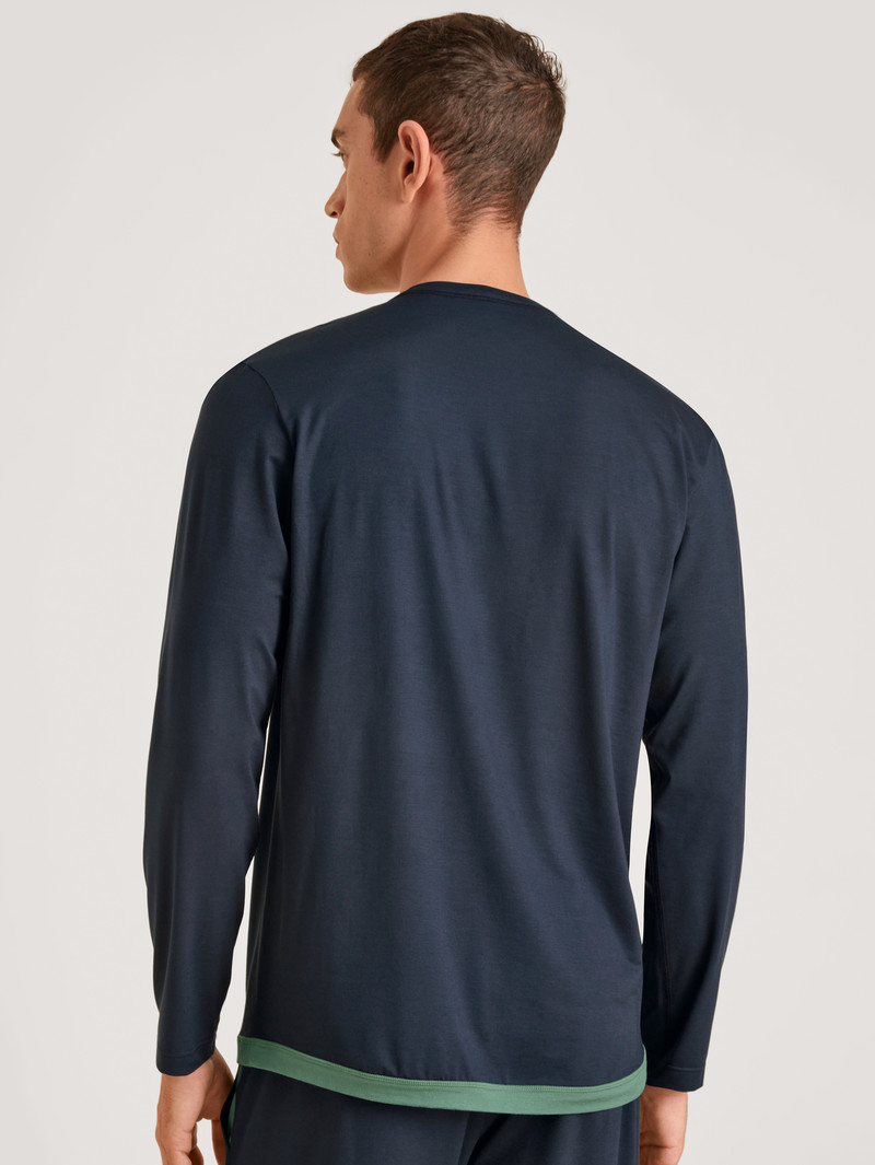 Deepsleepwear Calida Dsw Balancing Shirt Long-sleeve Noir Homme | LGN-9257076