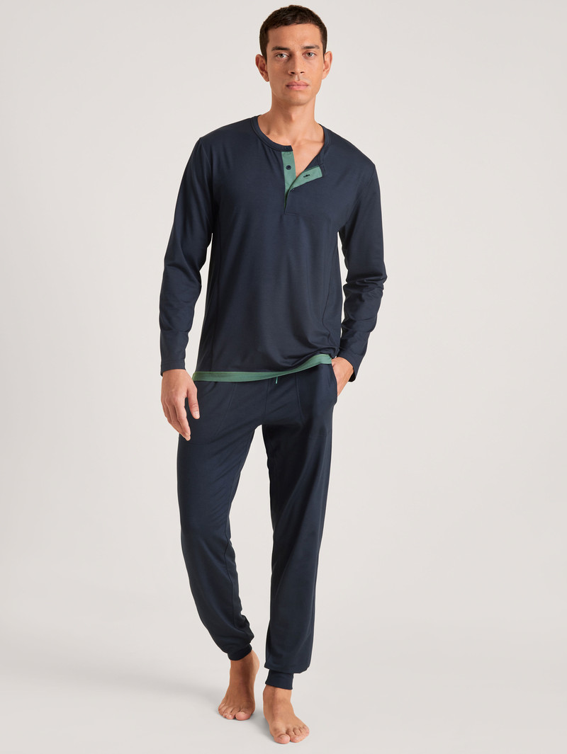 Deepsleepwear Calida Dsw Balancing Shirt Long-sleeve Noir Homme | LGN-9257076