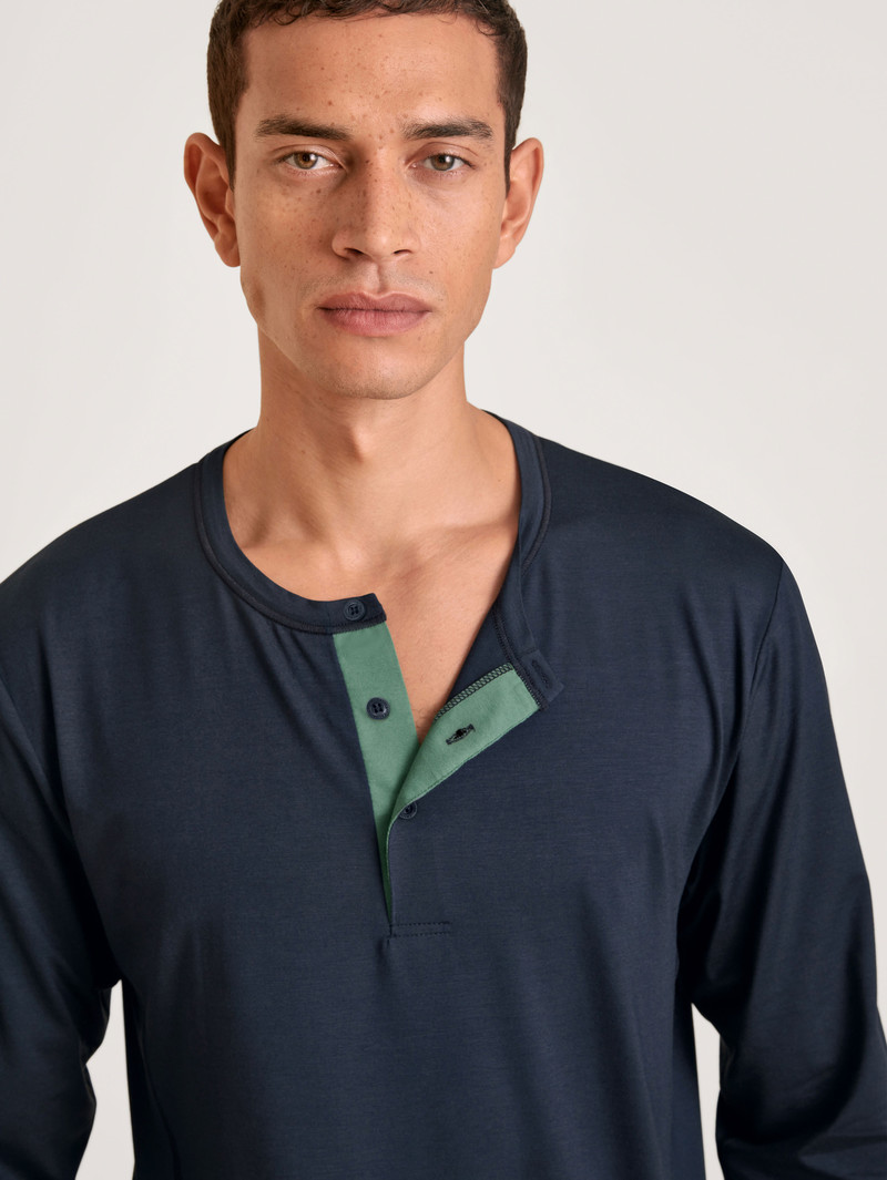 Deepsleepwear Calida Dsw Balancing Shirt Long-sleeve Noir Homme | LGN-9257076