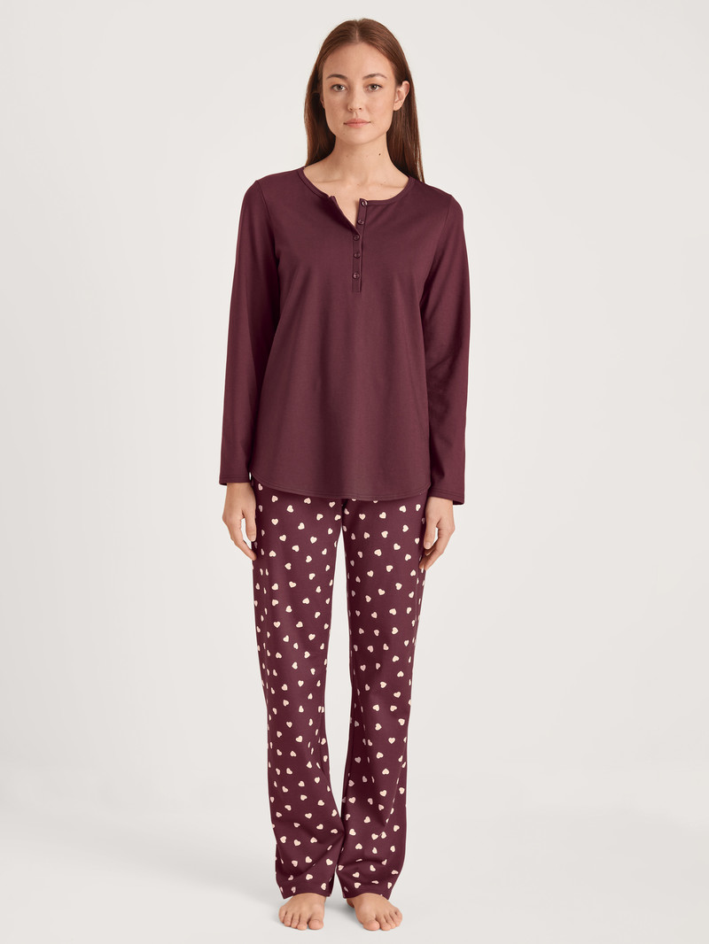 Vêtement De Nuit Calida Lovely Nights Pyjama Rouge Femme | KLQ-8420072