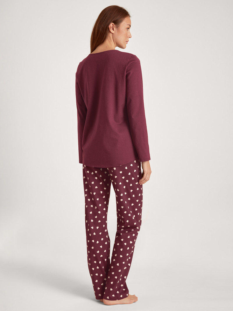 Vêtement De Nuit Calida Lovely Nights Pyjama Rouge Femme | KLQ-8420072