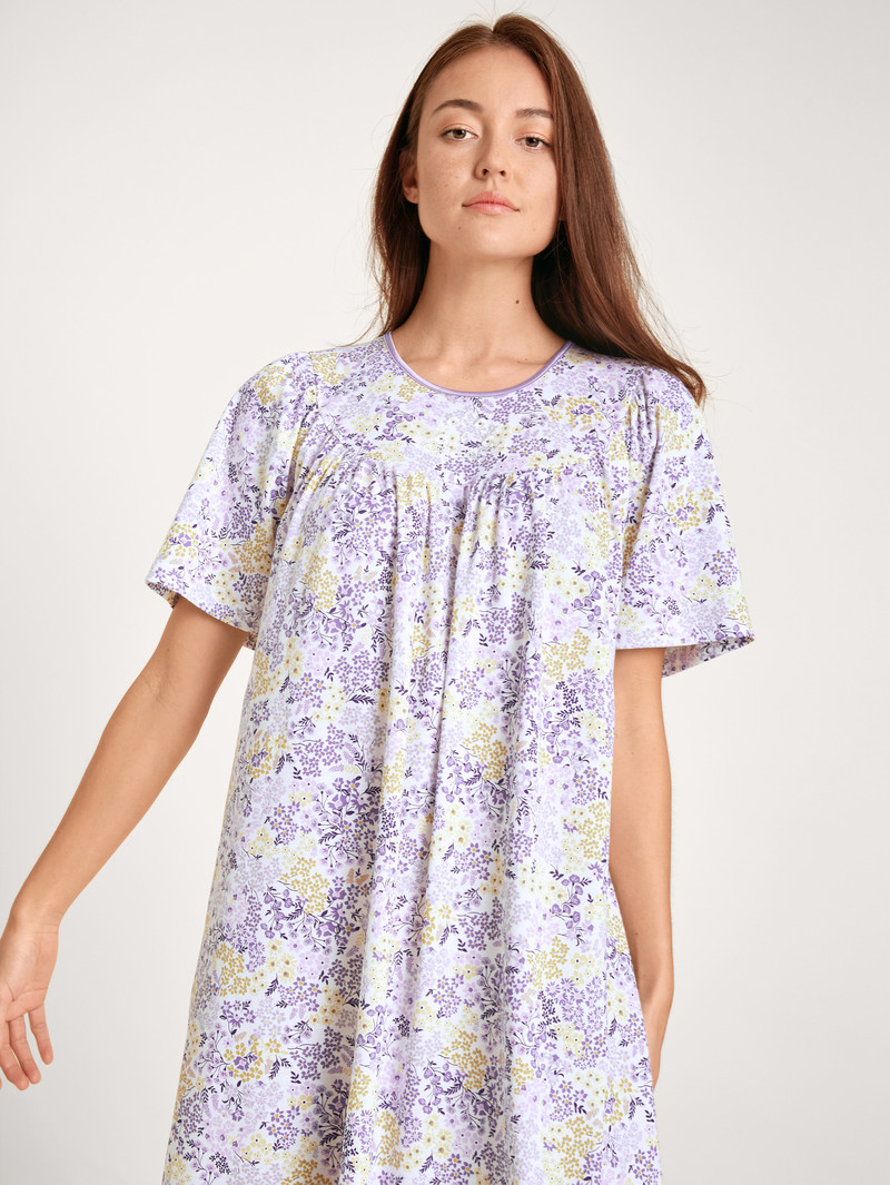 Vêtement De Nuit Calida Soft Cotton Nightdress, Length 110cm Violette Femme | TBX-7645559