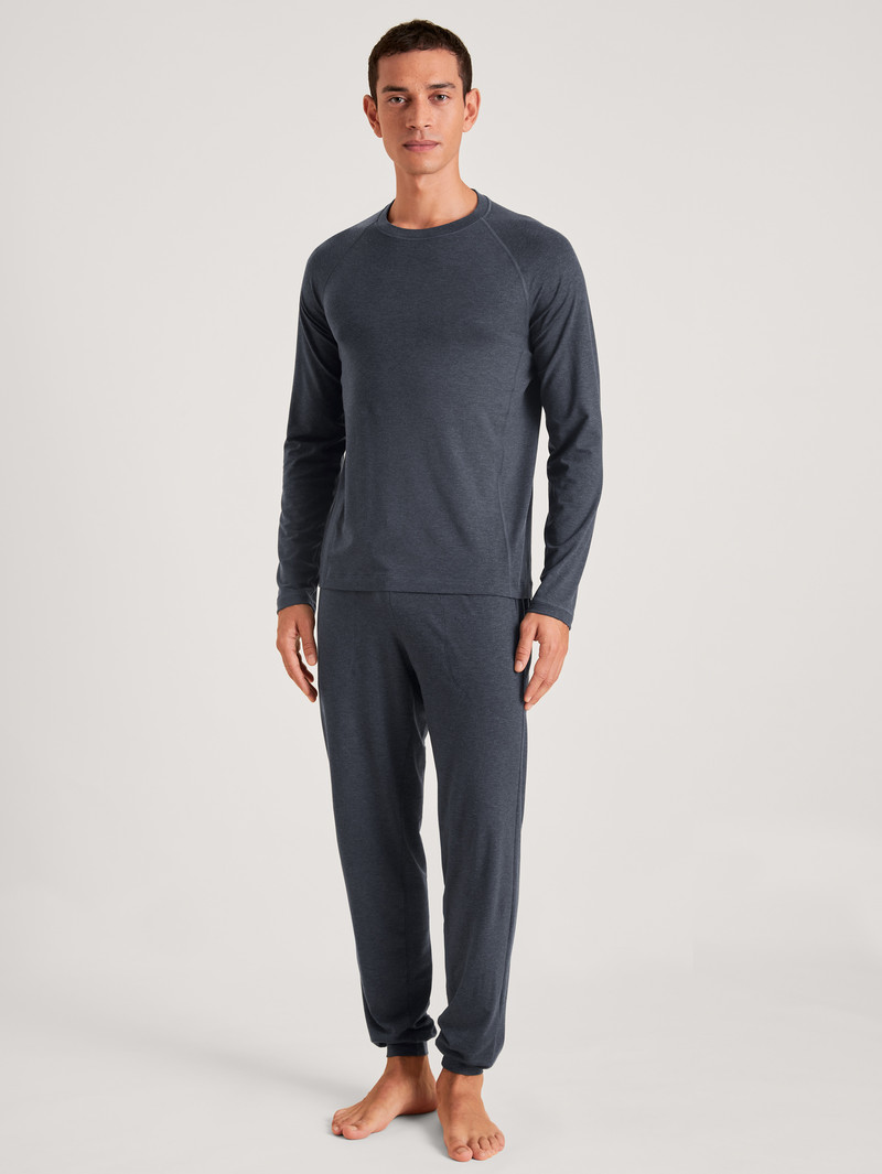 Deepsleepwear Calida Dsw Warming Shirt Long-sleeve Anthrazit Homme | UQN-8984068